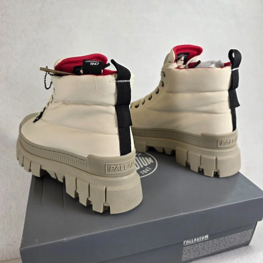 Palladium Revolt Boot‎ Overcush Women's Size 10 Almond Milk Textile Winter  NIB